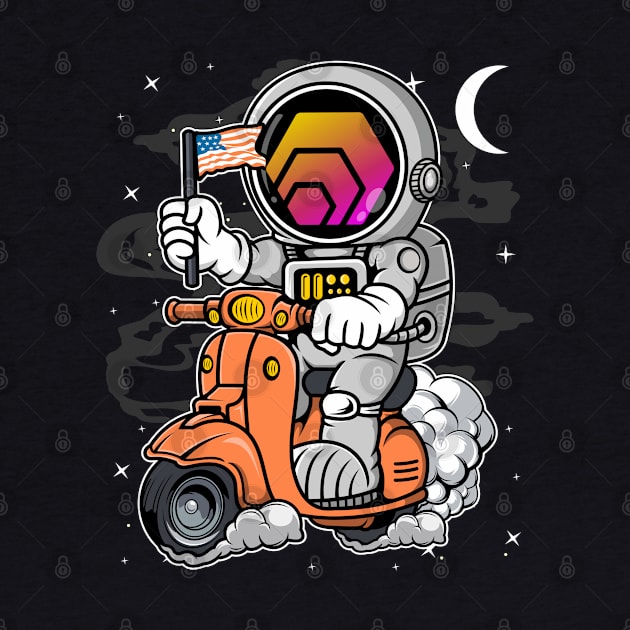 Astronaut Scooter HEX Coin To The Moon HEX Crypto Token Cryptocurrency Blockchain Wallet Birthday Gift For Men Women Kids by Thingking About